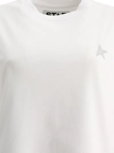 Golden Goose Logo Embellished T-shirt In White