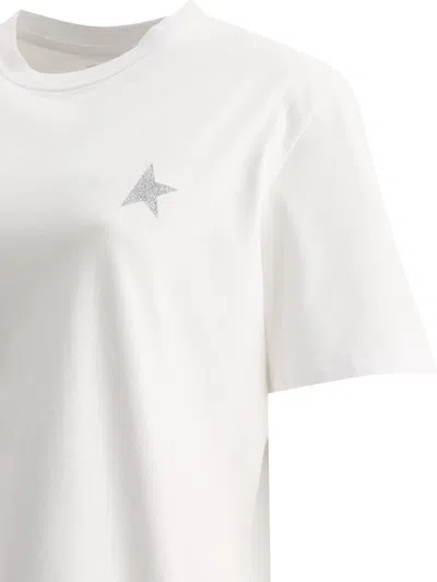 Golden Goose Logo Embellished T-shirt In White