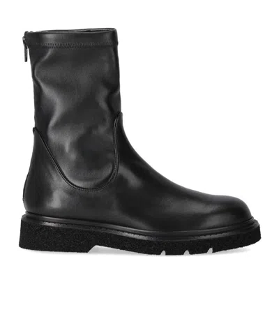 Guglielmo Rotta Zip-fastening Leather Boots In Black