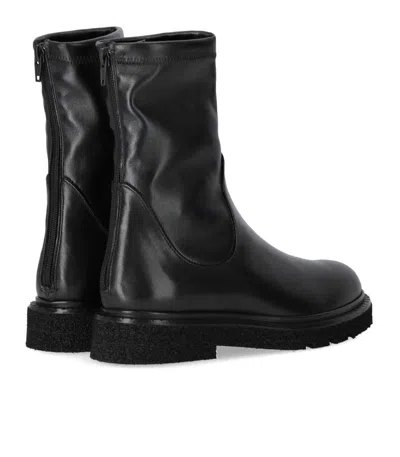 Guglielmo Rotta Zip-fastening Leather Boots In Black