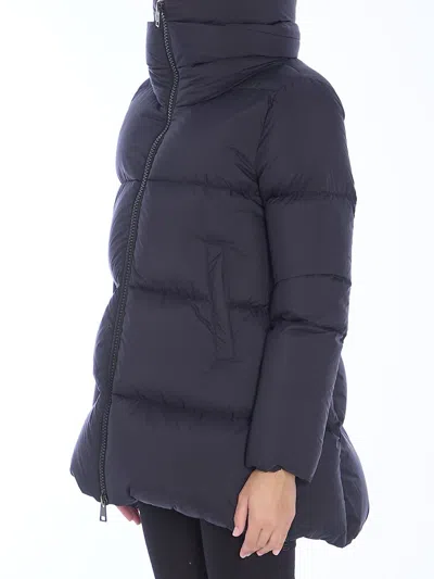 Herno Women Nylon Down Jacket In Black