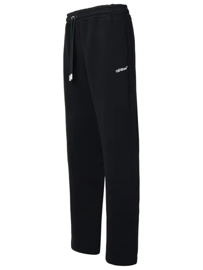 Off-white Diag-embroidered Cotton Track Pants In Black