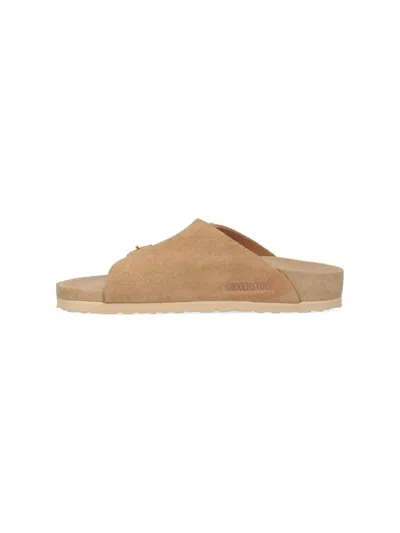 Birkenstock Zurich Double-buckle Suede Sandals In Beige