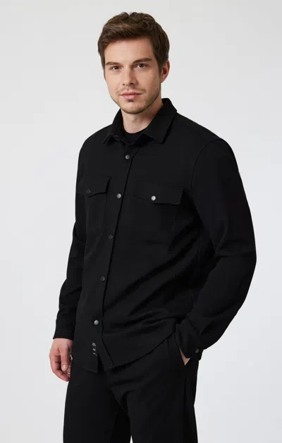 Mavi Double Pocket Snap-button Shirt In Black In Black