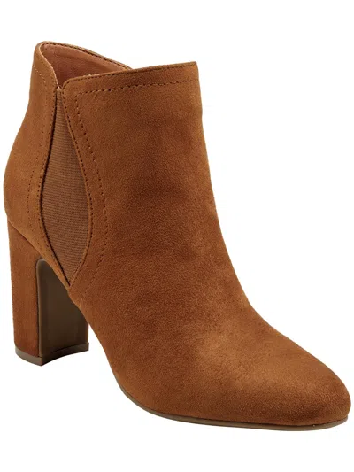 Bandolino Kella 2 Womens Faux Suede Side Zip Ankle Boots In Multi