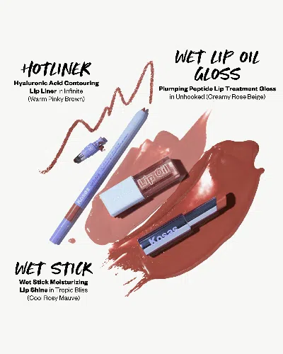 Kosas Unbuttoned Lip Set In Brown