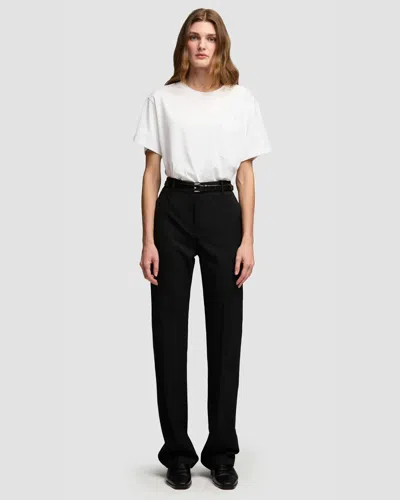 Argent Cropped Kick-flare Seasonless Wool Trousers In Black