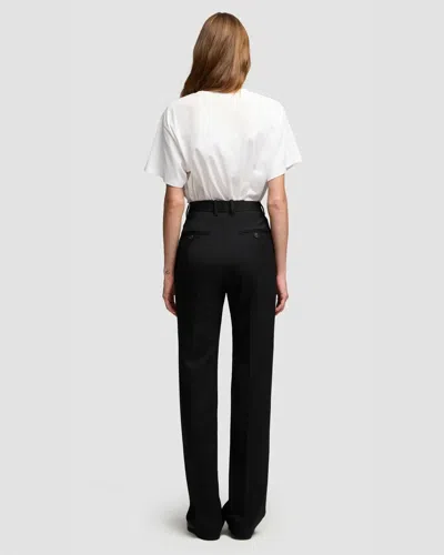 Argent Cropped Kick-flare Seasonless Wool Trousers In Black