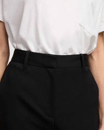 Argent Cropped Kick-flare Seasonless Wool Trousers In Black