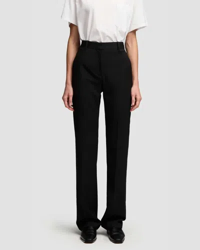 Argent Cropped Kick-flare Seasonless Wool Trousers In Black