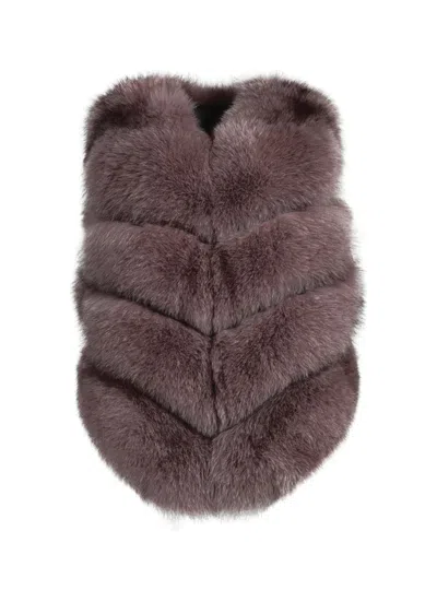 Wanan Touch Ami Brown Fox Fur Vest