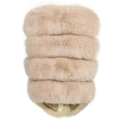 Wanan Touch Ami Beige Fox Fur Vest