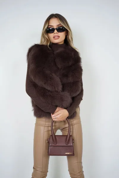 Wanan Touch Ami Brown Fox Fur Vest