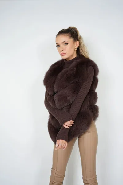Wanan Touch Ami Brown Fox Fur Vest