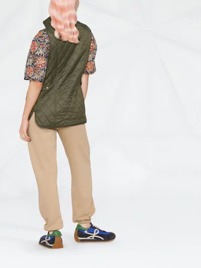 Barbour Otterburn Quilted Nylon Vest In Green