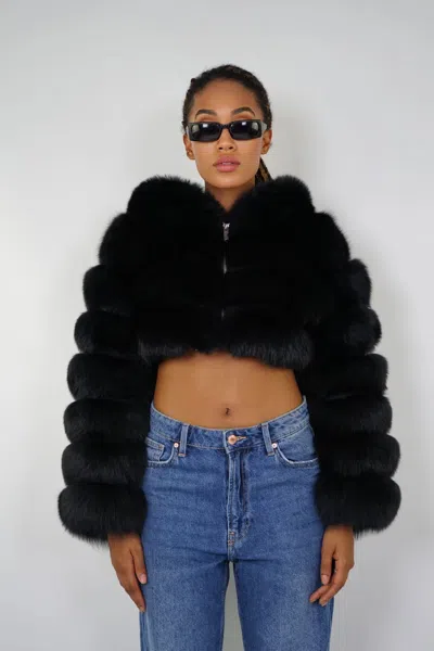 Wanan Touch Amira Grey Fox Fur Jacket