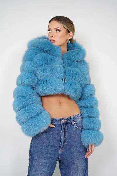 Wanan Touch Amira Dark Grey Fox Fur Jacket