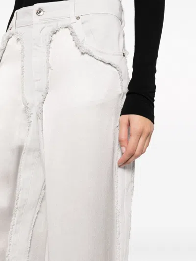 Blumarine High-waist Satin-panelled Jeans