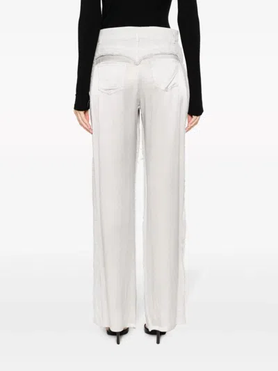 Blumarine High-waist Satin-panelled Jeans