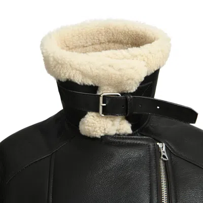 Wanan Touch Black Leather Jean Jacket