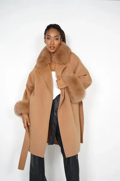 Wanan Touch Chiara Black Cashmere Blend Coat