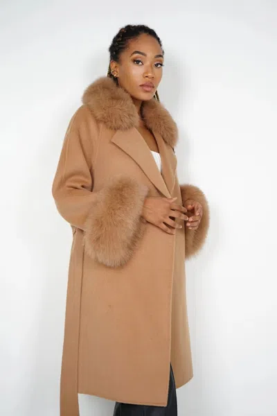 Wanan Touch Chiara Black Cashmere Blend Coat