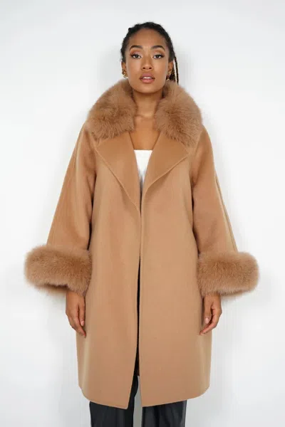 Wanan Touch Chiara Black Cashmere Blend Coat