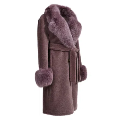 Wanan Touch Chic Special Purple Wool Coat