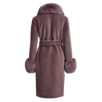 Wanan Touch Chic Special Purple Wool Coat