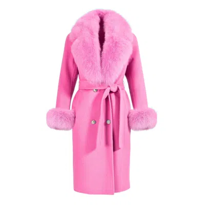 Wanan Touch Coat Chic Fucsia Mixed Cashmere