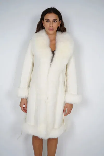 Wanan Touch Coat Liberty White Mixed Cashmere