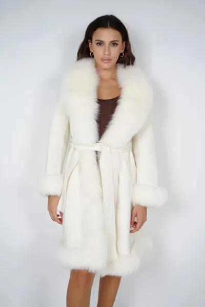 Wanan Touch Coat Liberty White Mixed Cashmere