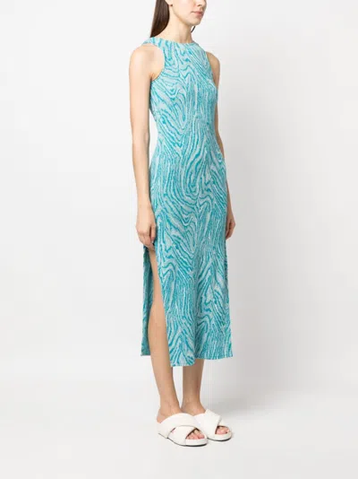 Shop Vitelli Calves Flow Jacquard Scoop Back Maxi Dress