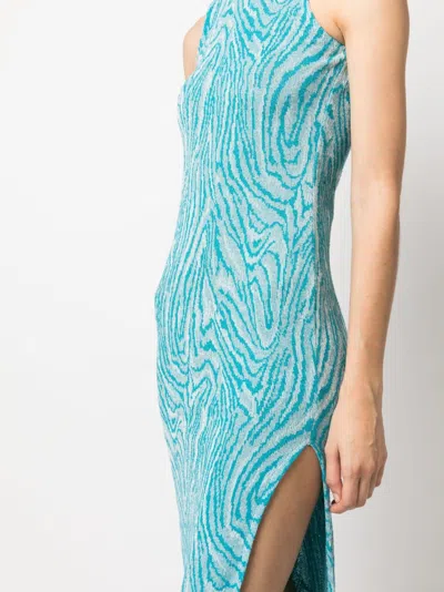 Vitelli Open Back Jacquard Long Dress