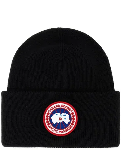 Shop Canada Goose Logo Wool Beanie