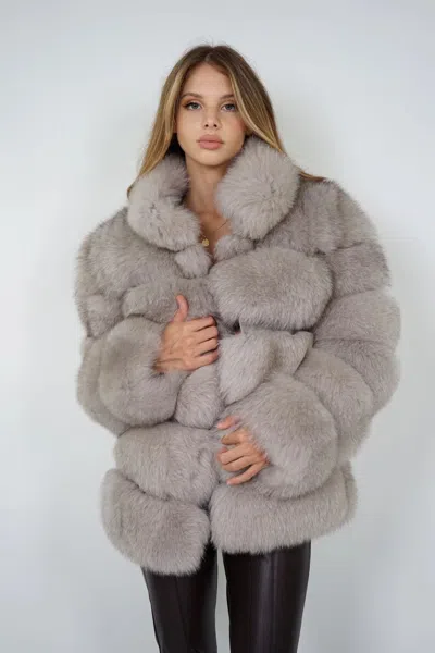 Wanan Touch Enry Brown Fox Fur Jacket