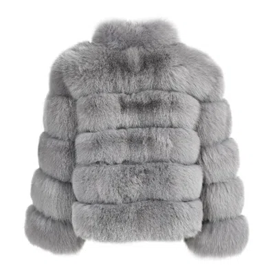 Wanan Touch Enry Grey Fox Fur Jacket