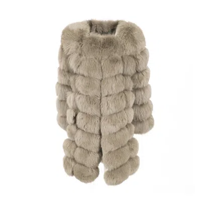 Wanan Touch Extra Kaki Fox Fur Jacket