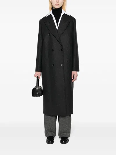 Closed Check-pattern Tapered Trousers In Gray