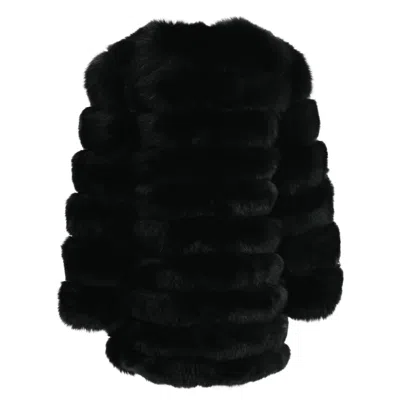 Wanan Touch Jacket Double In Black Fur With Removable Sleeves