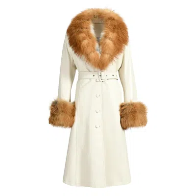 Wanan Touch Lux Special White Leather Coat