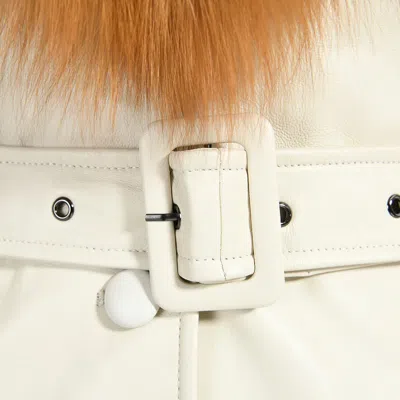 Wanan Touch Lux Special White Leather Coat