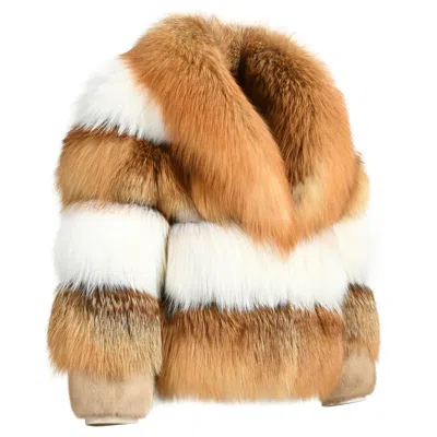 Wanan Touch Luxury Jacket In Red Fox Fur
