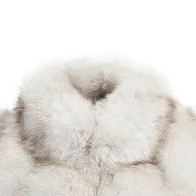Wanan Touch Natural White Bon Fox Fur Jacket