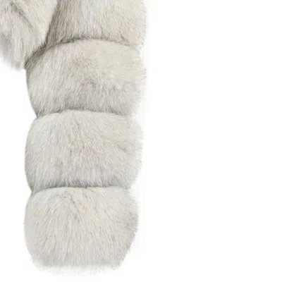 Wanan Touch Natural White Bon Fox Fur Jacket