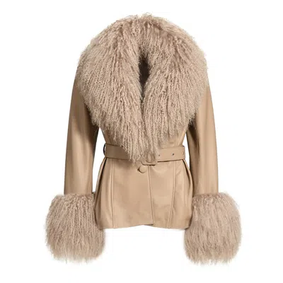 Wanan Touch Pegghy Leather Beige