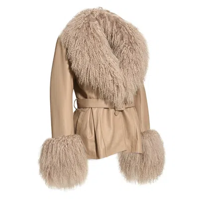 Wanan Touch Pegghy Leather Beige