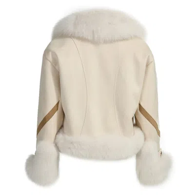 Wanan Touch Rossella Jacket In White Suede