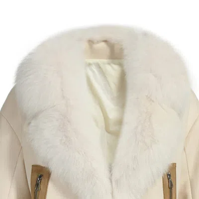 Wanan Touch Rossella Jacket In White Suede