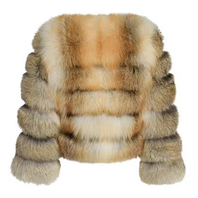 Wanan Touch Rouge Natural Gold Fox Fur Jacket